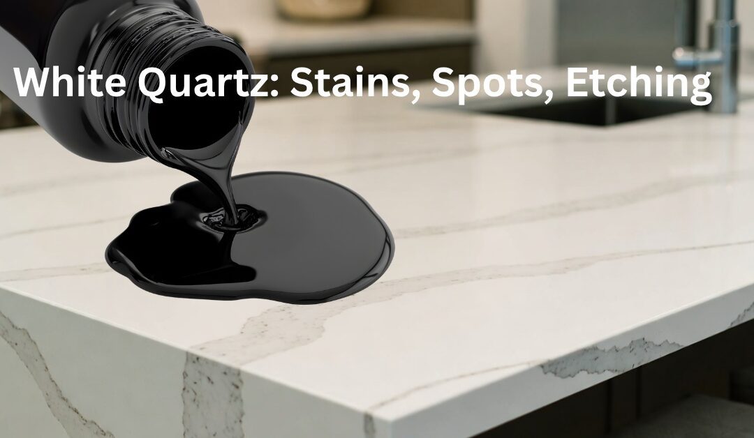 do white quartz countertops stain - coffee mark on white quartz before prevention