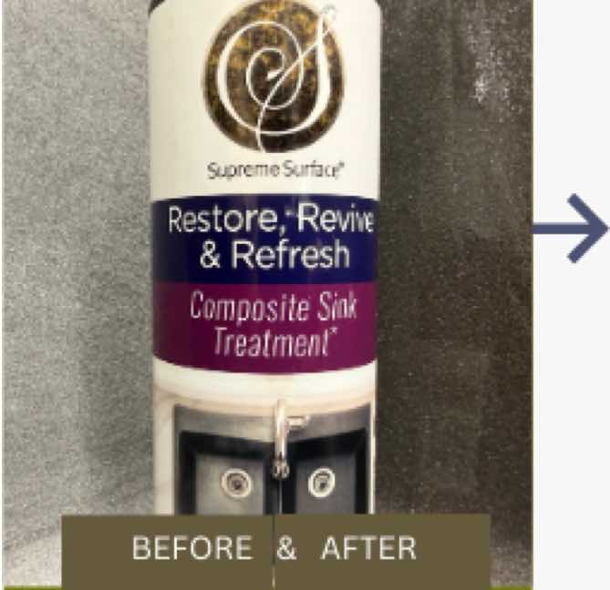 Supreme Surface HEAL Composite Sink Restoration for faded sinks.