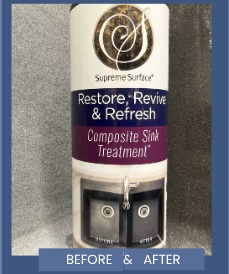 Restore Revive & Refresh Composite Sink Treatment → HEAL<br />
(Deep-seal restorer that revives color, fills minor damage, and prepares the surface for protection.)