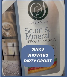 Scum & Mineral Deposit Remover → RESET<br />
(Mild acidic decontaminator for periodic deep cleaning and buildup removal.)